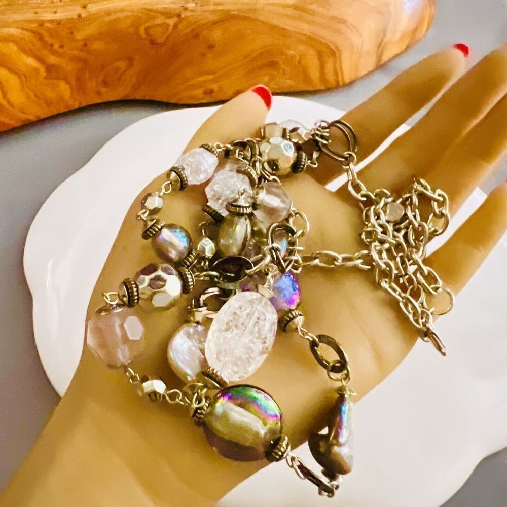 Ruby Rd Necklace Layered Chunky Statement Frosted… - image 6